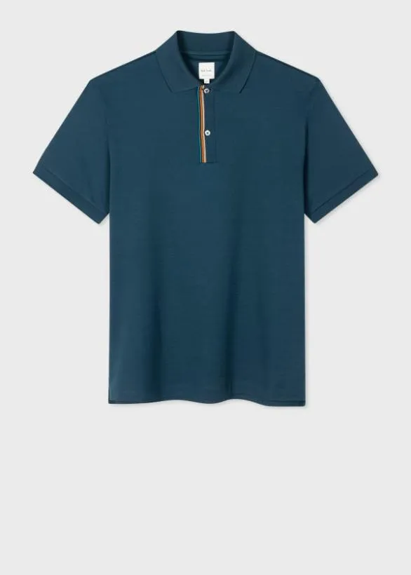 Paul Smith Polo Shirts 039Signature Stripe039 Trim Polo Shirt Navy 8211 Mens