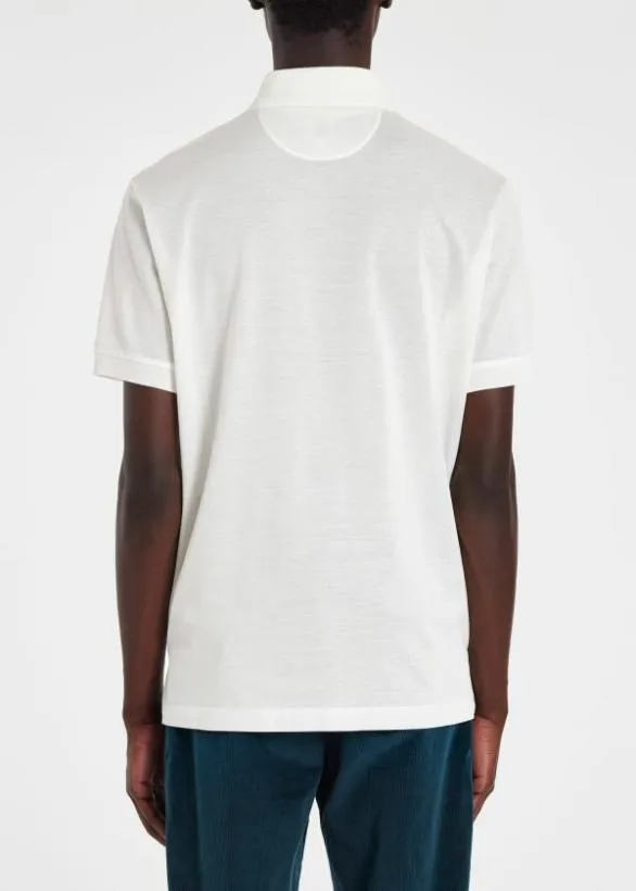 Paul Smith Polo Shirts 039Signature Stripe039 Trim Polo Shirt White 8211 Mens