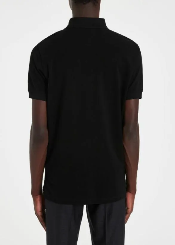 Paul Smith Polo Shirts Shadow Logo Cotton Polo Shirt Black 8211 Mens