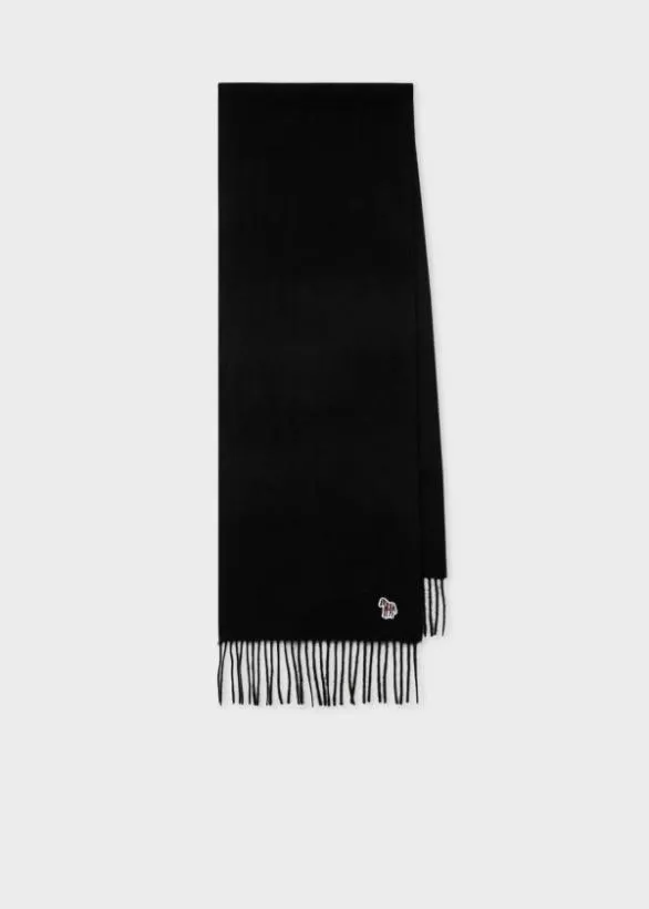 Paul Smith Scarves Lambswool Zebra Scarf Black 8211 MensWomens