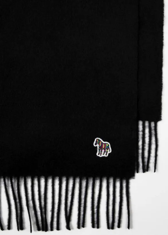 Paul Smith Scarves Lambswool Zebra Scarf Black 8211 MensWomens