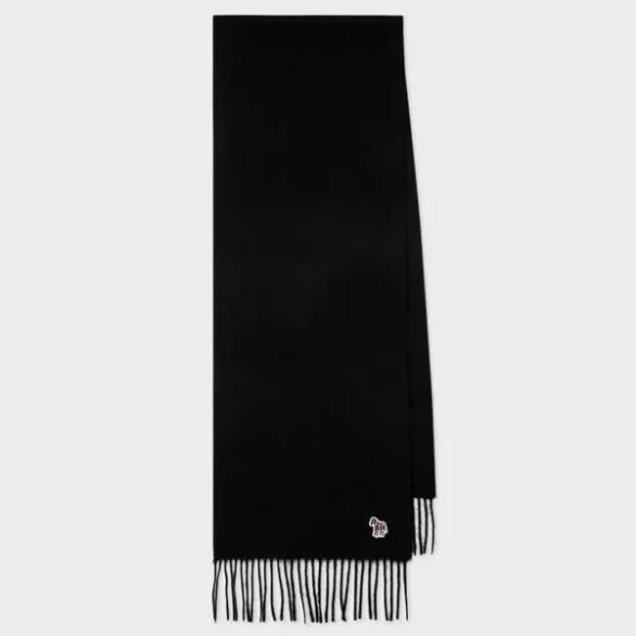 Paul Smith Scarves Lambswool Zebra Scarf Black 8211 MensWomens