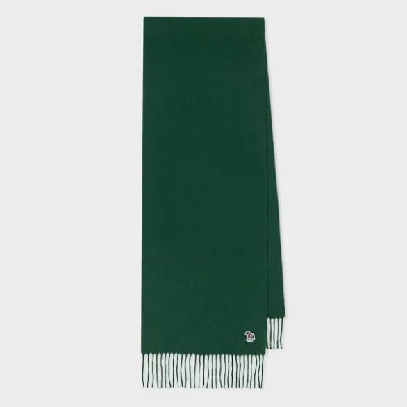 Paul Smith Scarves Lambswool Zebra Scarf Dark Green 8211 MensWomens