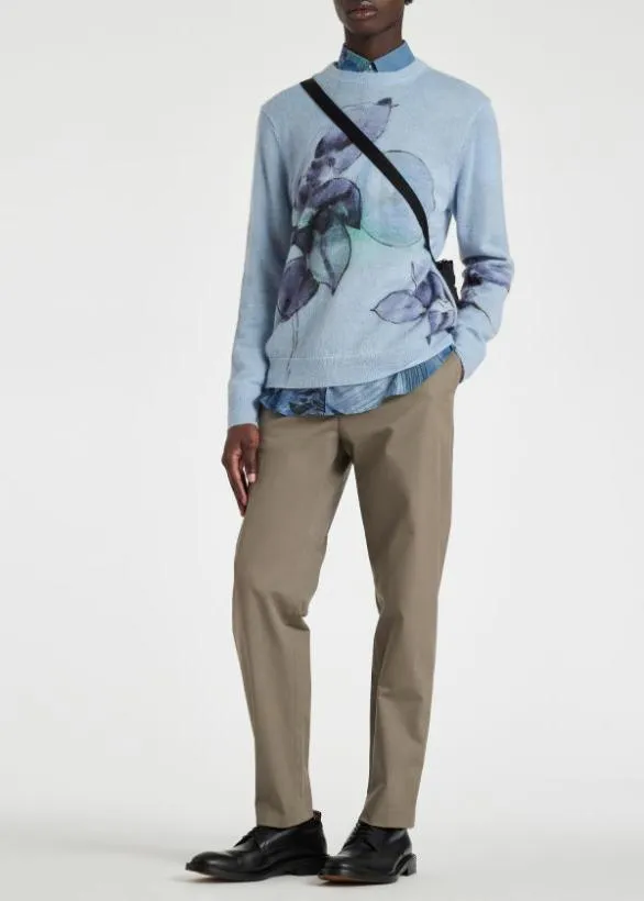 Paul Smith Shirts 039Narcissus039 Print Viscose Shirt Blue 8211 Mens