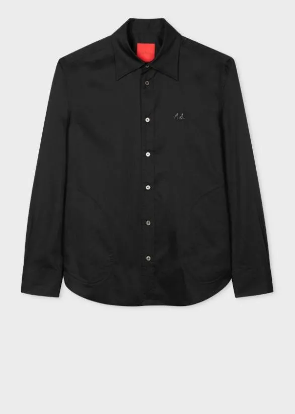 Paul Smith Shirts Black CottonBlend Shirt Black 8211 Mens