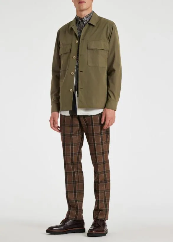 Paul Smith Shirts CottonBlend Shirt Jacket Khaki 8211 Mens