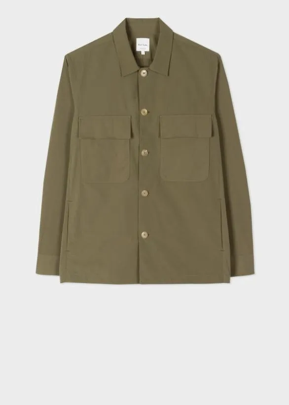 Paul Smith Shirts CottonBlend Shirt Jacket Khaki 8211 Mens
