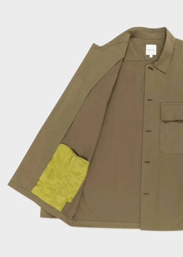Paul Smith Shirts CottonBlend Shirt Jacket Khaki 8211 Mens