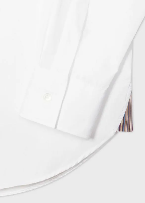 Paul Smith Shirts EndonEnd Cotton Shirt White 8211 Mens