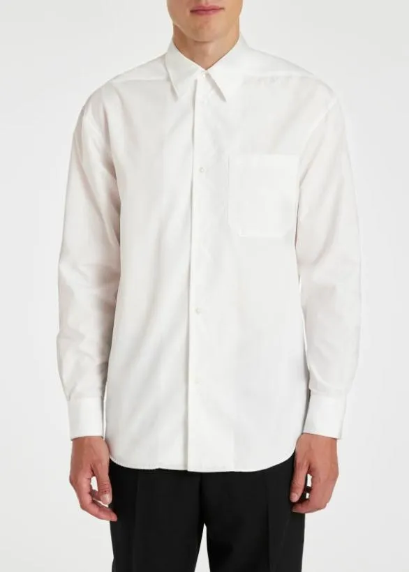 Paul Smith Shirts EndonEnd Cotton Shirt White 8211 Mens