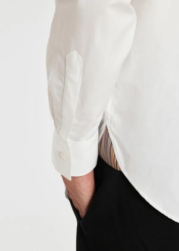 Paul Smith Shirts EndonEnd Cotton Shirt White 8211 Mens
