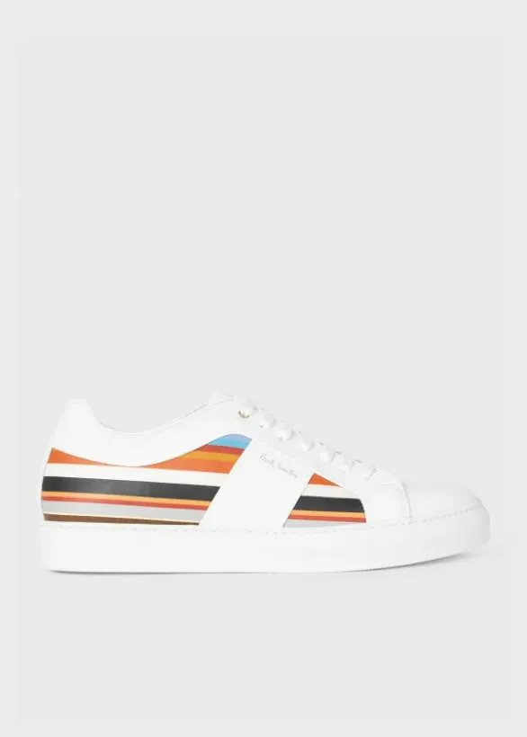 Paul Smith Sneakers Leather 039Signature Stripe039 Panel 039Basso039 Trainers White 8211 Mens