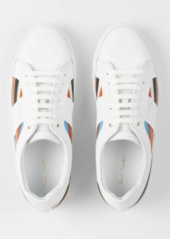 Paul Smith Sneakers Leather 039Signature Stripe039 Panel 039Basso039 Trainers White 8211 Mens