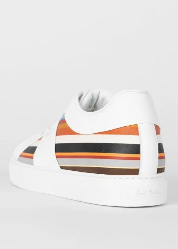Paul Smith Sneakers Leather 039Signature Stripe039 Panel 039Basso039 Trainers White 8211 Mens