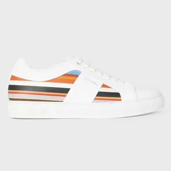 Paul Smith Sneakers Leather 039Signature Stripe039 Panel 039Basso039 Trainers White 8211 Mens
