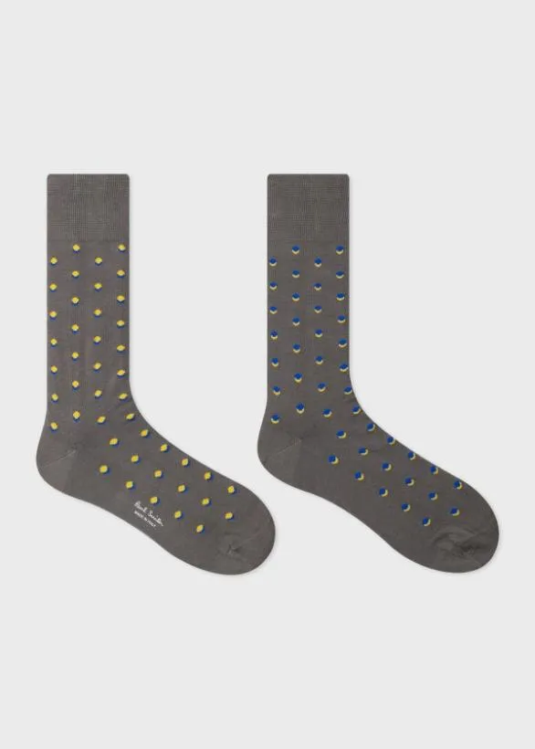 Paul Smith Socks Mixed Polka Dot Socks Grey 8211 Mens