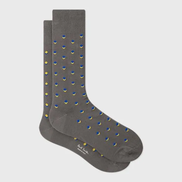 Paul Smith Socks Mixed Polka Dot Socks Grey 8211 Mens