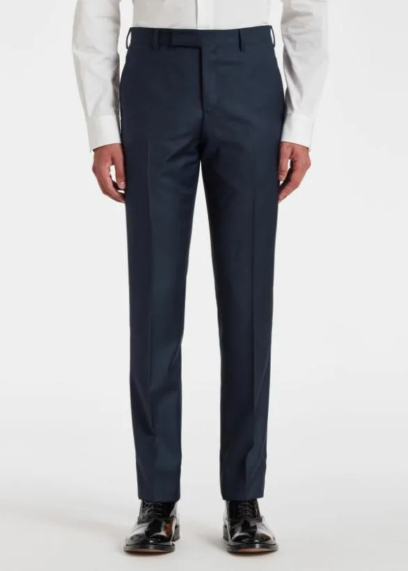 Paul Smith Suits TailoredFit Sharkskin Suit Navy 8211 Mens