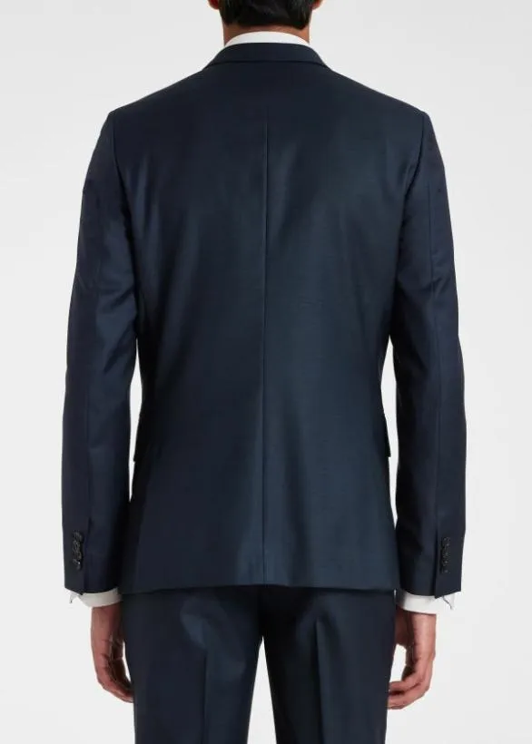 Paul Smith Suits TailoredFit Sharkskin Suit Navy 8211 Mens