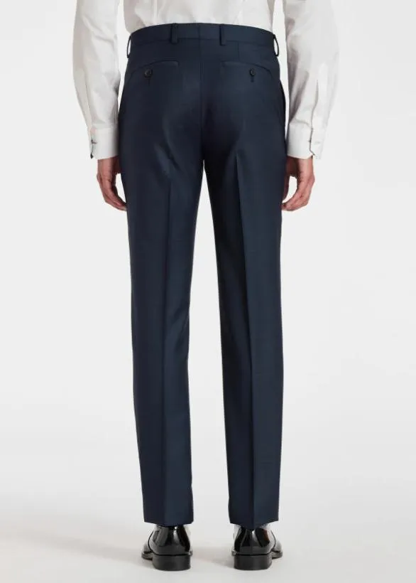 Paul Smith Suits TailoredFit Sharkskin Suit Navy 8211 Mens