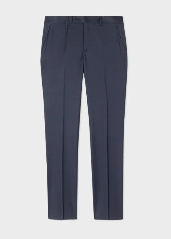 Paul Smith Suits TailoredFit Sharkskin Suit Navy 8211 Mens