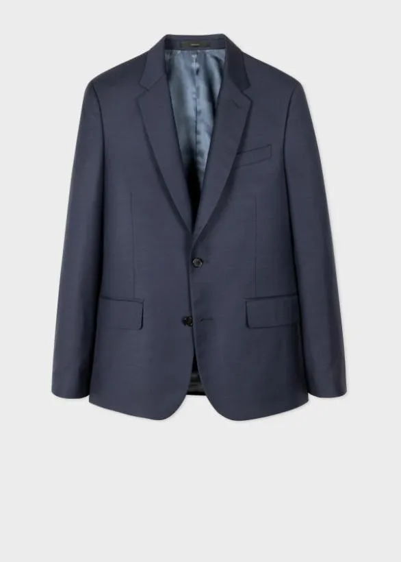 Paul Smith Suits TailoredFit Sharkskin Suit Navy 8211 Mens