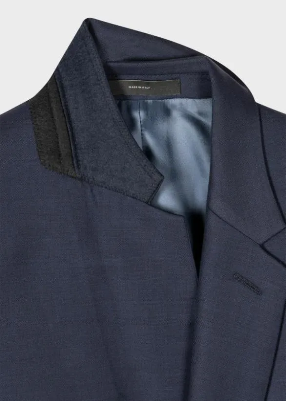 Paul Smith Suits TailoredFit Sharkskin Suit Navy 8211 Mens