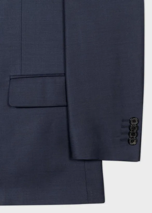Paul Smith Suits TailoredFit Sharkskin Suit Navy 8211 Mens