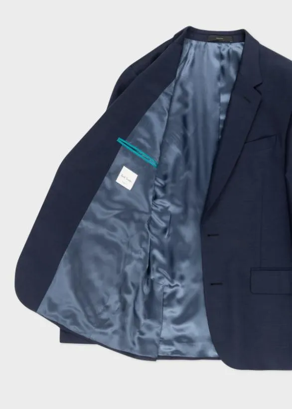 Paul Smith Suits TailoredFit Sharkskin Suit Navy 8211 Mens