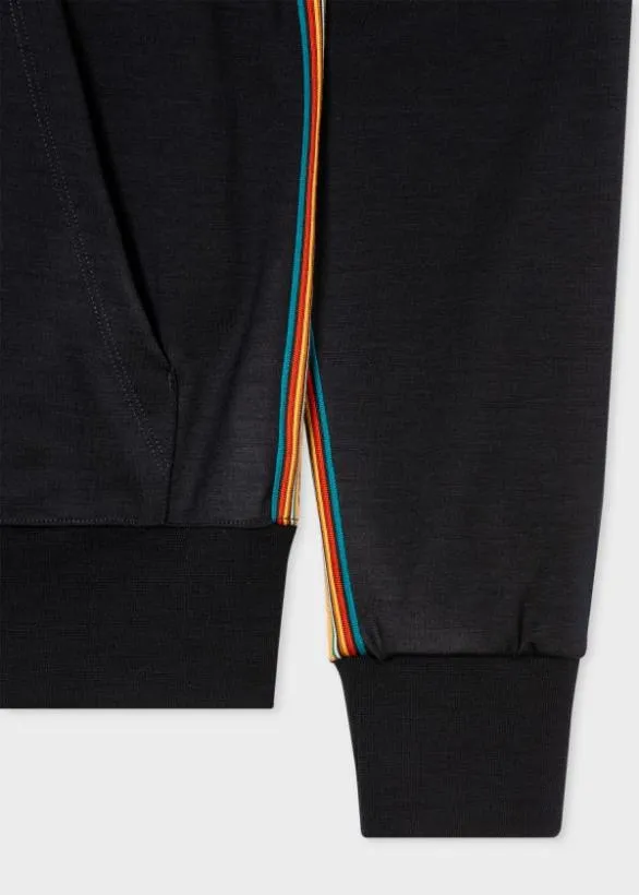 Paul Smith Sweaters 039Signature Stripe039 Wool Hoodie Navy 8211 Mens