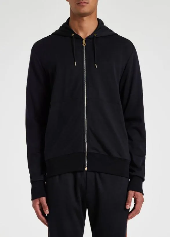 Paul Smith Sweaters 039Signature Stripe039 Wool Hoodie Navy 8211 Mens