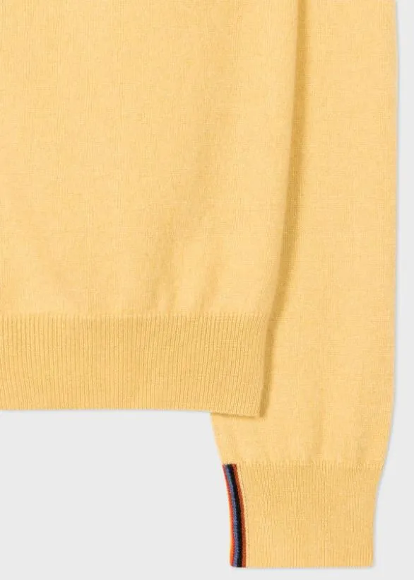 Paul Smith Sweaters Cashmere Crew Neck Sweater Yellow 8211 Mens