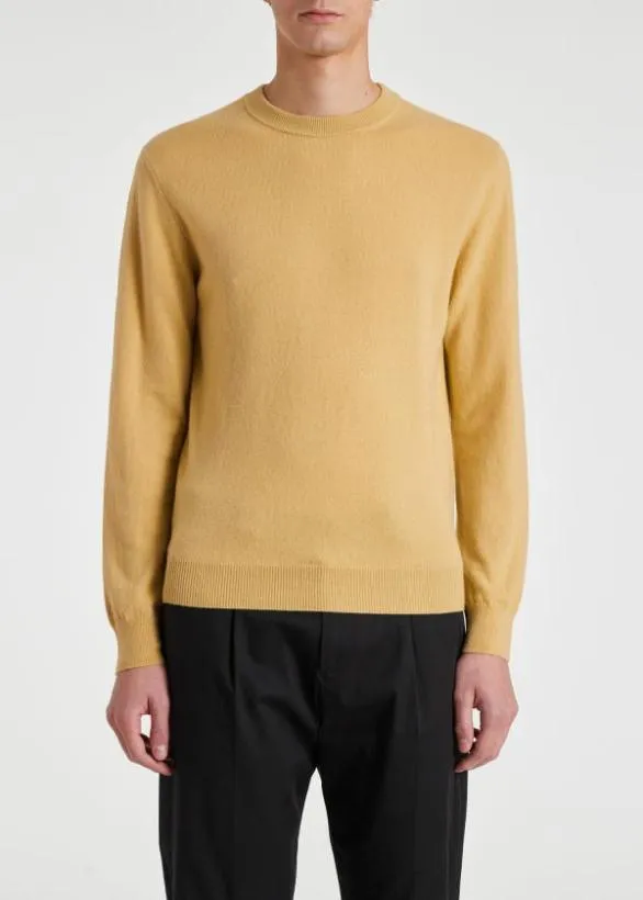 Paul Smith Sweaters Cashmere Crew Neck Sweater Yellow 8211 Mens