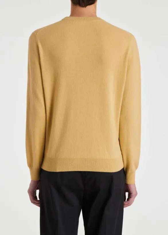 Paul Smith Sweaters Cashmere Crew Neck Sweater Yellow 8211 Mens