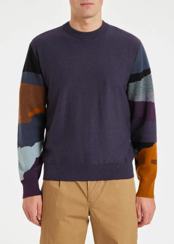 Paul Smith Sweaters CottonMerino Blend 039Plains039 Sweater Multicolour 8211 Mens