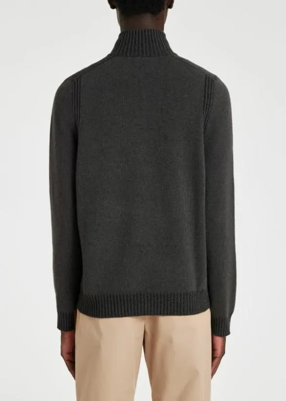 Paul Smith Sweaters Lambswool Half Zip Sweater Dark Green 8211 Mens