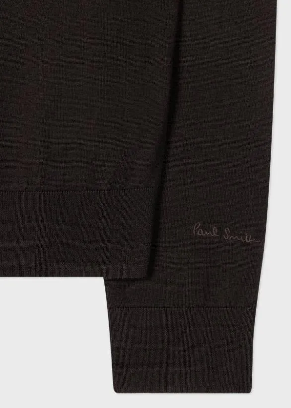 Paul Smith Sweaters Merino Wool Roll Neck Sweater Brown 8211 Mens
