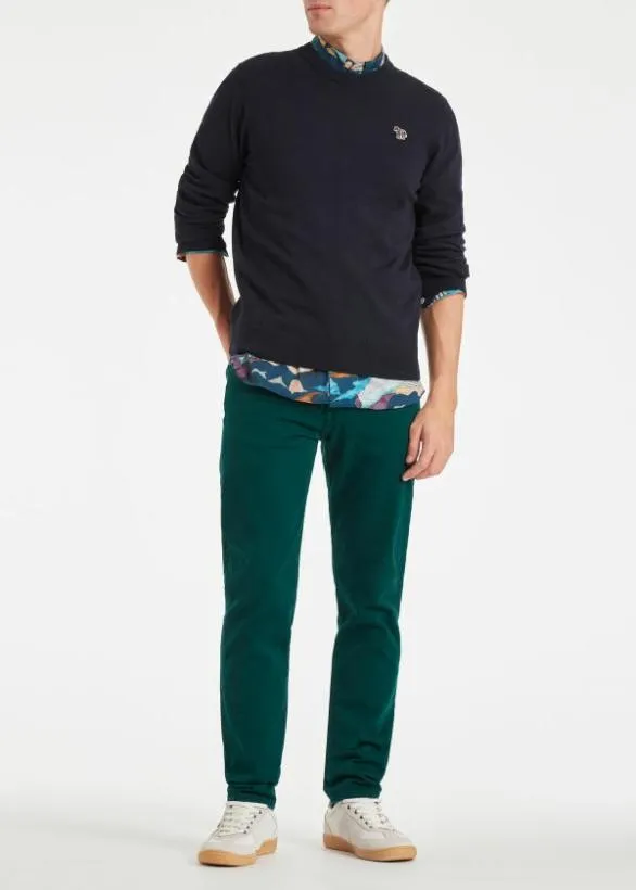 Paul Smith Sweaters Organic Cotton Zebra Logo Sweater Navy 8211 Mens
