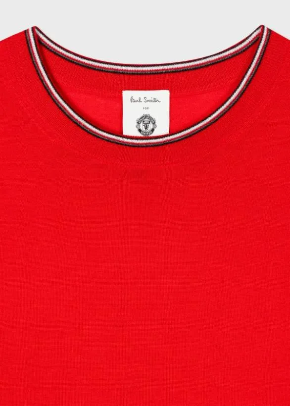 Paul Smith Sweaters Paul Smith and Manchester United 8211 Merino Sweater Red 8211 Mens