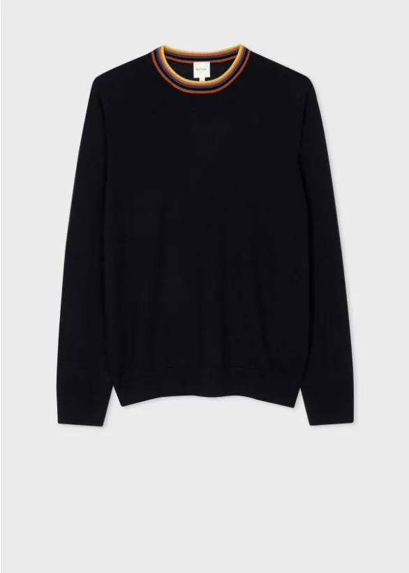 Paul Smith Sweaters Washable Wool 039Artist Stripe039 Collar Sweater Navy 8211 Mens Paul Smith Sweaters Washable Wool 039Artist Stripe039 Collar Sweater Navy 8211 Mens