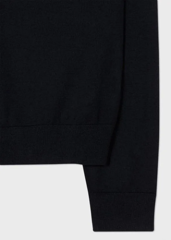 Paul Smith Sweaters Washable Wool 039Artist Stripe039 Collar Sweater Navy 8211 Mens