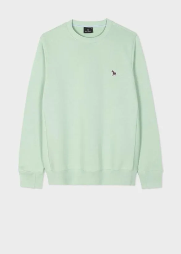 Paul Smith Sweatshirts and Hoodies Zebra Logo Organic Cotton Sweatshirt Green 8211 Mens