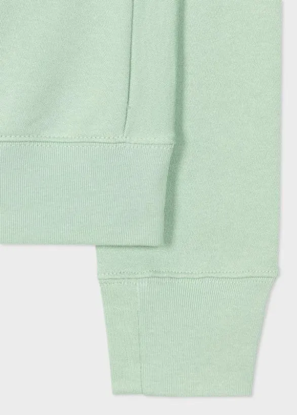 Paul Smith Sweatshirts and Hoodies Zebra Logo Organic Cotton Sweatshirt Green 8211 Mens