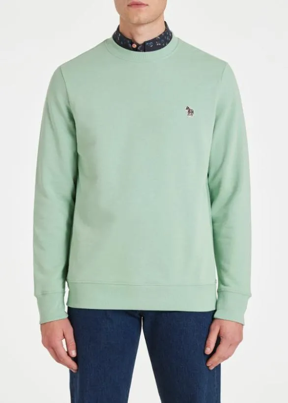 Paul Smith Sweatshirts and Hoodies Zebra Logo Organic Cotton Sweatshirt Green 8211 Mens