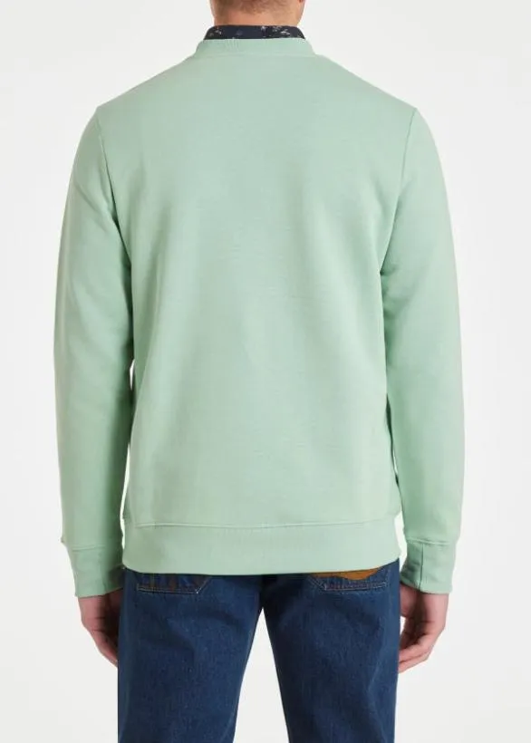 Paul Smith Sweatshirts and Hoodies Zebra Logo Organic Cotton Sweatshirt Green 8211 Mens
