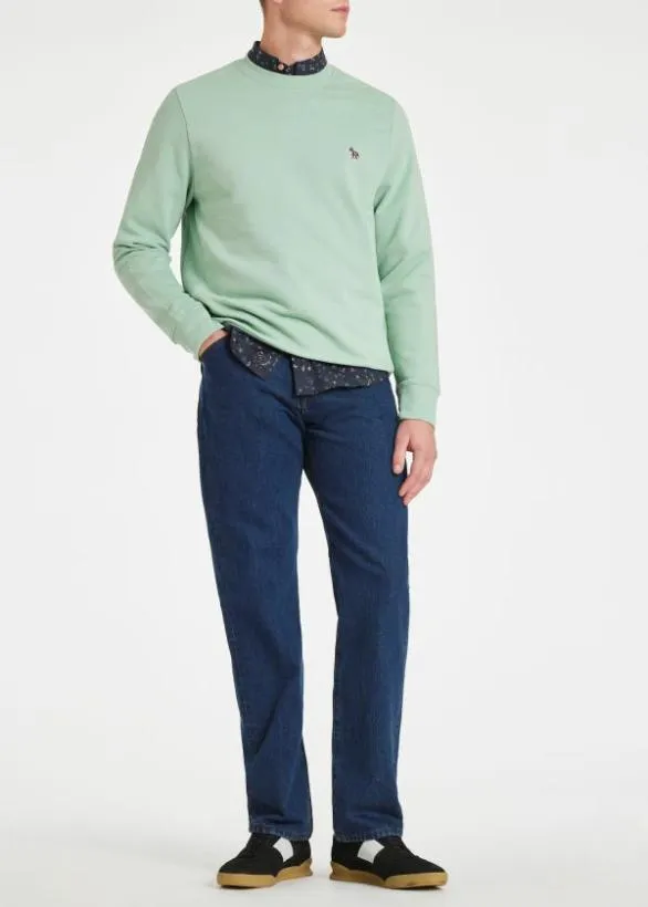 Paul Smith Sweatshirts and Hoodies Zebra Logo Organic Cotton Sweatshirt Green 8211 Mens