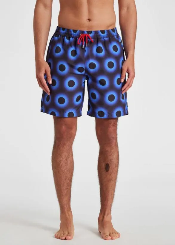 Paul Smith Swimwear 039Glow Polka039 Long Swim Shorts Navy 8211 Mens