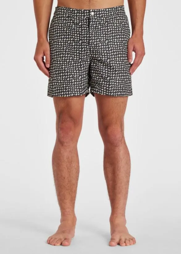 Paul Smith Swimwear 039Mini Tile039 Swim Shorts Black And White 8211 Mens
