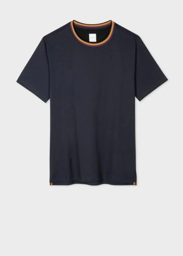Paul Smith TShirts 039Artist Stripe039 Collar TShirt Navy 8211 Mens