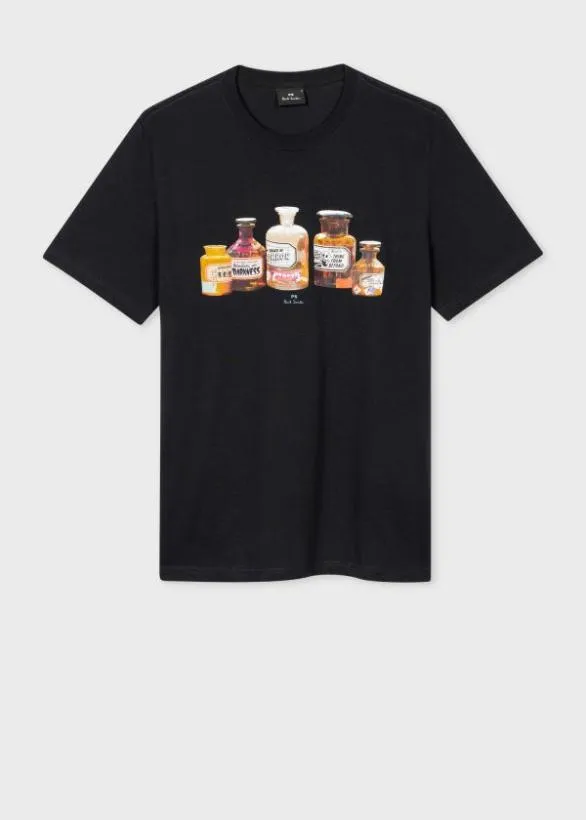 Paul Smith TShirts 039Bottles039 Print TShirt Dark Navy 8211 Mens